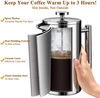 Portable 304 Grade french press Stainless Steel Double Wall Insulated French Press Coffee Maker suitable for house