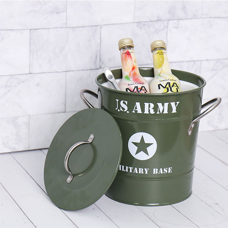 Wine Bucket Wholesale Double Wall Stainless Steel Insulated champagne Ice Bucket With included Strainer Keeps Ice Cold