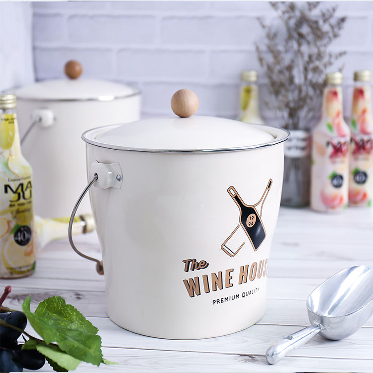 Amazon Hot Sale Double Wall party drink cooler Stainless Steel Insulated champagne Ice Bucket With Handle