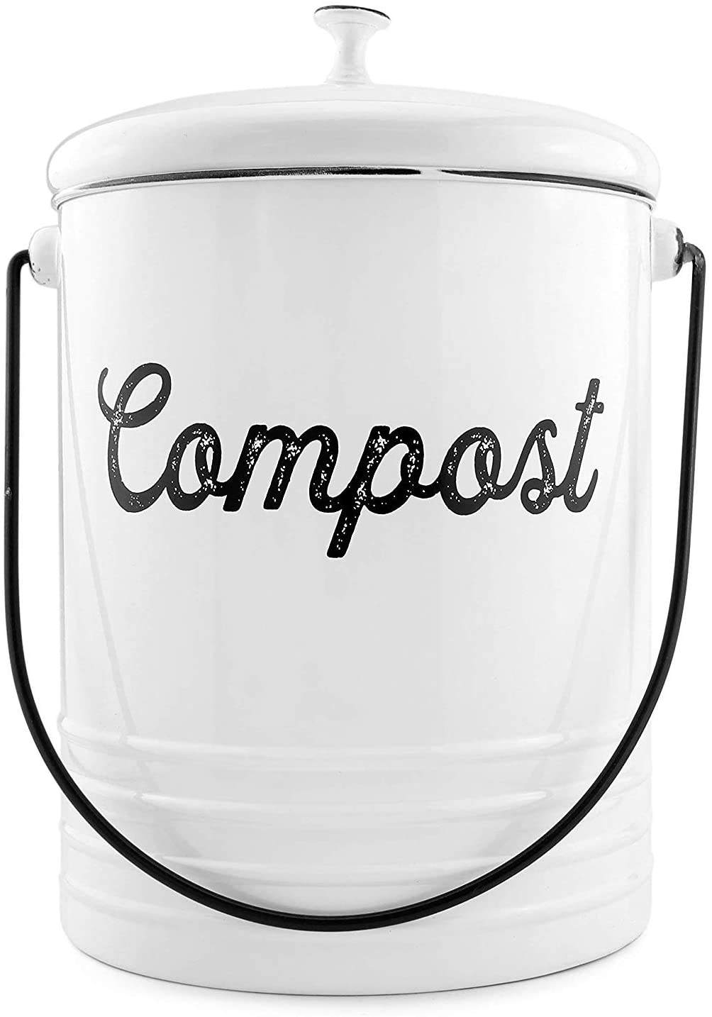 1.3 Gal Composter for Kitchen Countertop Rust Proof Indoor Non Smell Filters Compost Bin with Lid
