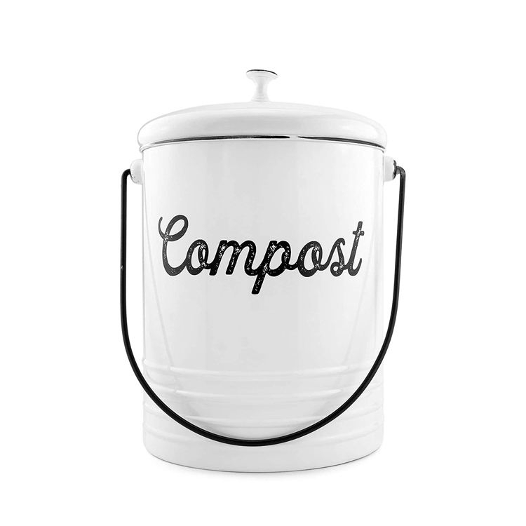 1.3 Gal Composter for Kitchen Countertop Rust Proof Indoor Non Smell Filters Compost Bin with Lid