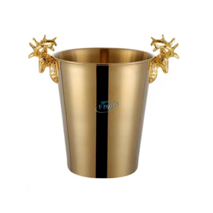 custom logo print 1.3 Liters Portable Double Wall Ice Bucket Stainless Steel Ice Bucket for Party