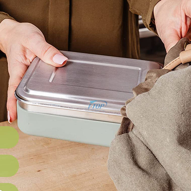 New Arrival leakproof 3 compartments school kids bento style food storage container lunchbox stainless steel bento lunch box for