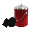 Kitchen Compost Pail for Counter or Under Sink 1.3 Gallon Metal Indoor Home Apartment Eco Biodegradable Compost Bin