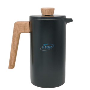 French Press Double Wall Insulated Thermal Wooden Handle Stainless Steel 304 Cafetiere Coffee Maker