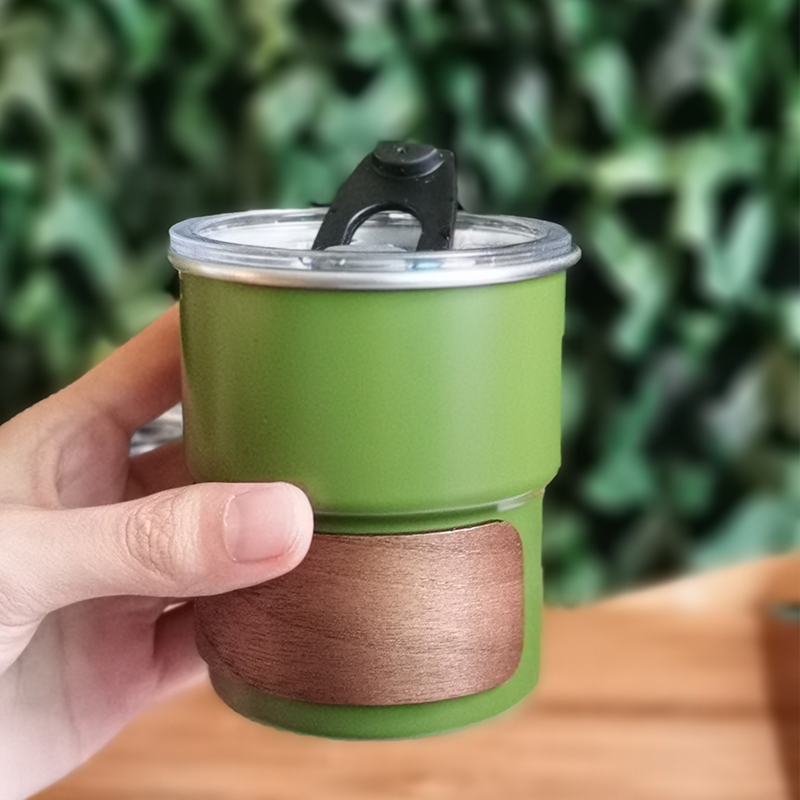 Portable Coffee Mug 300ml Single Layer 304 Stainless Steel Beer Curling Water Camping Cup