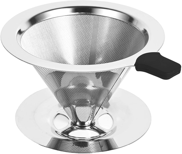  Coffee Dripper Portable Stainless Steel Coffee Dripper Mesh Filter
