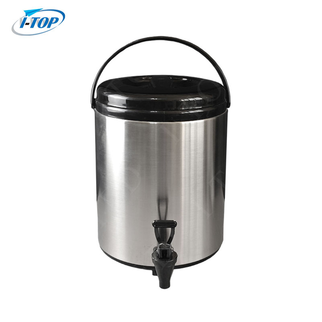Stainless Steel Commercial Hot Water Drink Dispenser Insulated Coffee Thermos Keep Warm Barrel Milk Tea Bucket with Tap