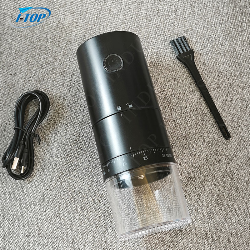 External Adjustment Electric Conical Burr Coffee Grinder V60 USB Charging Coffee Grinder
