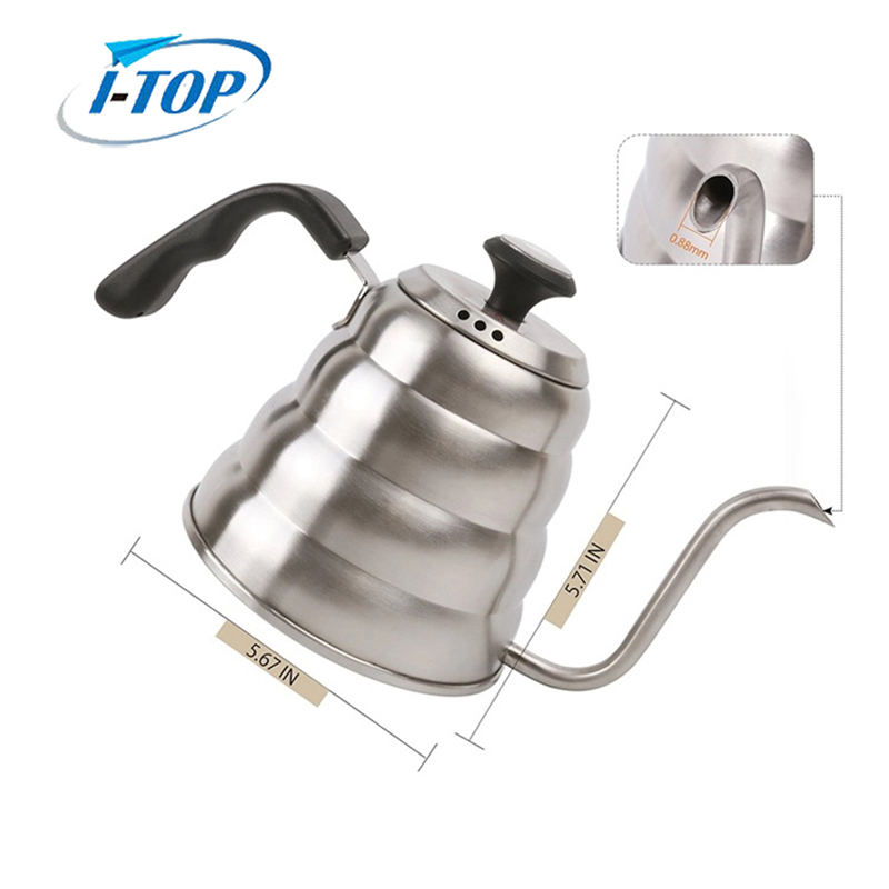 304 High Quality Tea Coffee Pour Over Coffee Kettle Pot Stainless Steel Gooseneck Kettle
