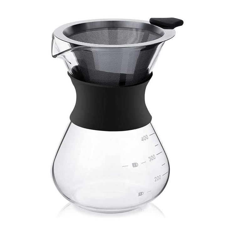 Pour Over Coffee Maker Set with Apace Living Filter with Coffee Measuring Cup And Cork Elegant Coffee Dripper with Glass Jug