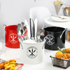 American country style retro tableware chopsticks cage drain knife fork kitchen baking supplies storage barrel