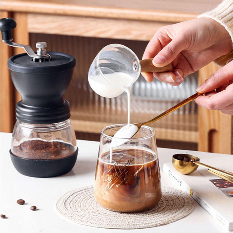 Mini Tapered Hand Crank Handle Portable Ceramic Burr Manual Coffee Bean Grinder