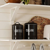 Metal Kitchen Food Coffee Tea Sugar Storage Box Canister Set