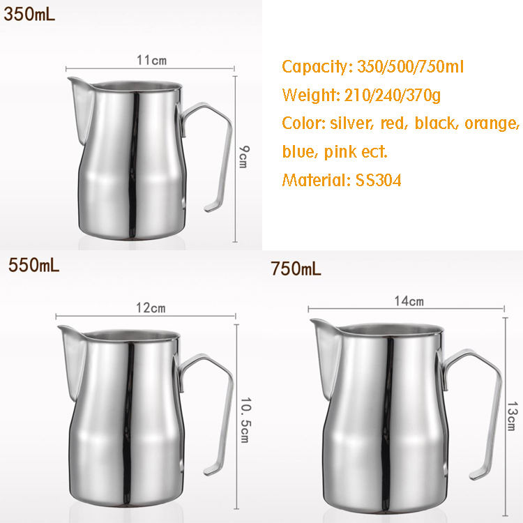 stainless milk frothing pitcher