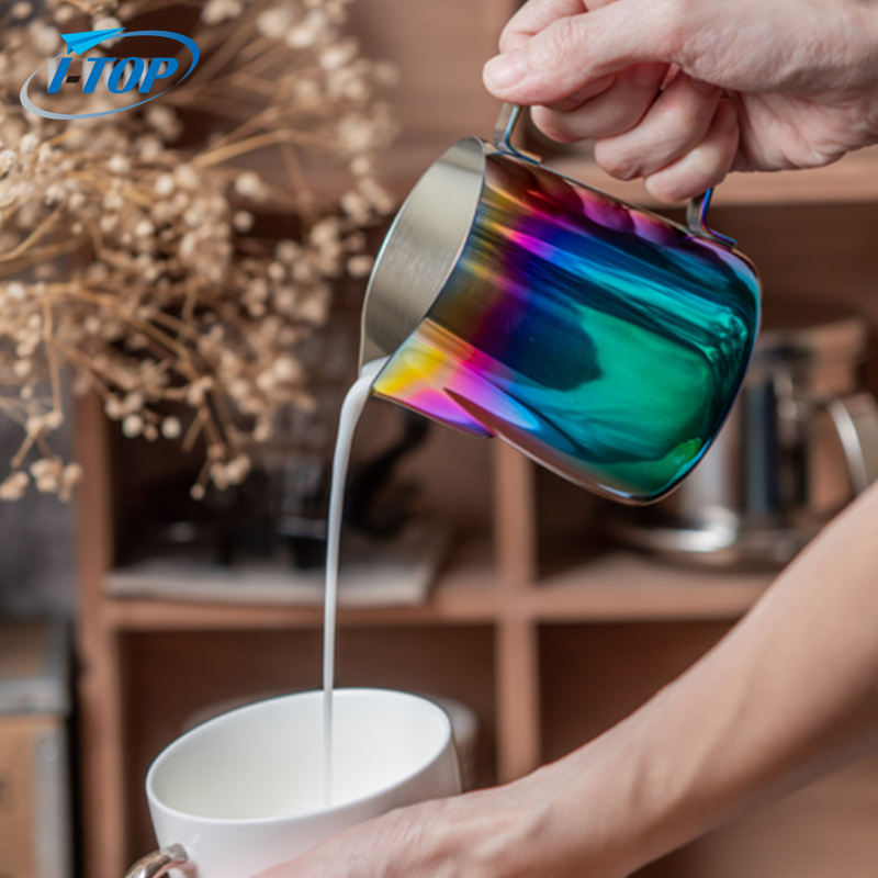 Custom Barista Espresso Stainless Steel Steaming Jug Frothing Pitcher Latte Coffee Milk Frother Jug