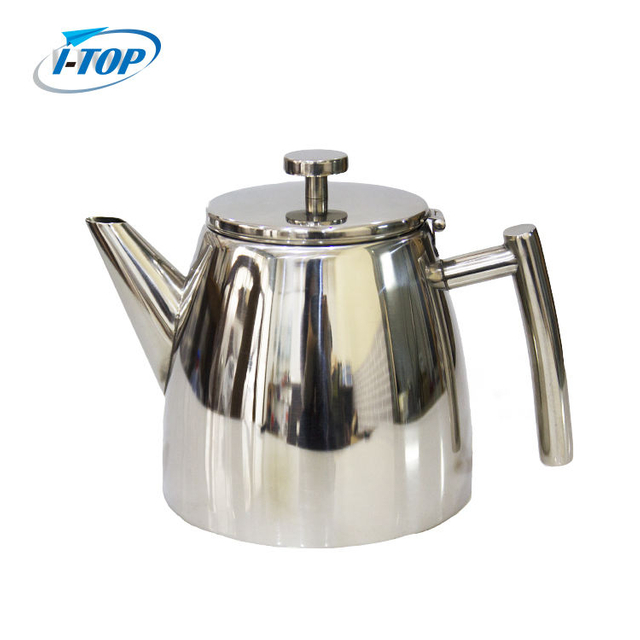 Stainless Steel Double walled 1.2L Teapot Keeps tea hot for a long time with tea infuser Tea Pot