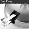 Ice Bucket Insulated with Tongs and Lids for Parties and Bar, Stainless Steel Double Wall with Strainer Ice Bucket with Lid