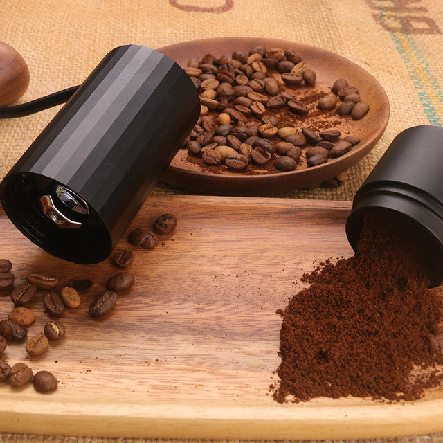 Manual Coffee Grinder with Adjustable Settings SUS420 Burr Hand Crank Coffee Grinder Portable Mill Faster Grinding Efficiency