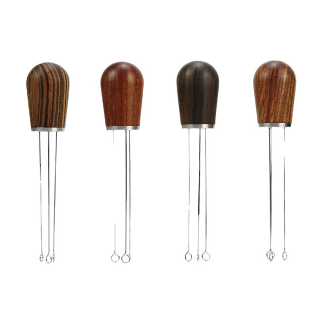 Solid Wood Needle Type Coffee Powder Distributor Wood Needle Coffee Distributor