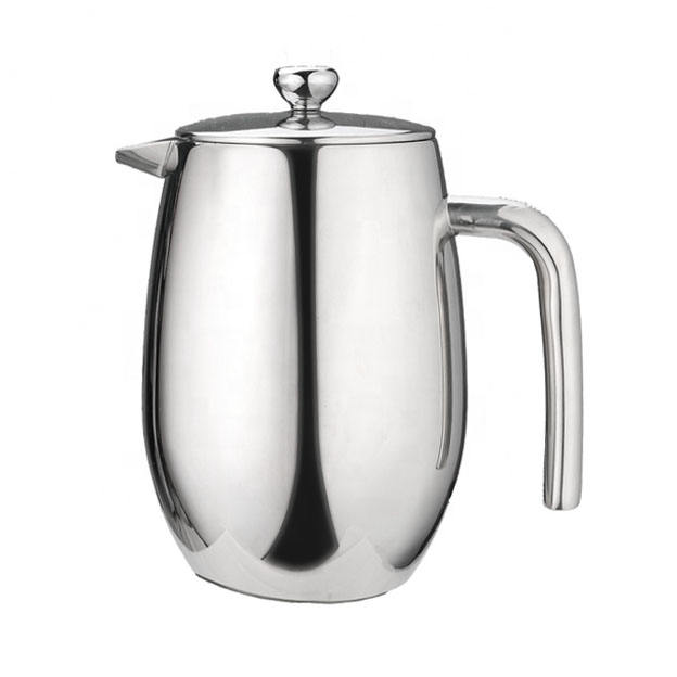 Stainless Steel French Pressure Pot Coffee Pot Double Heat Preservation Tea Pot