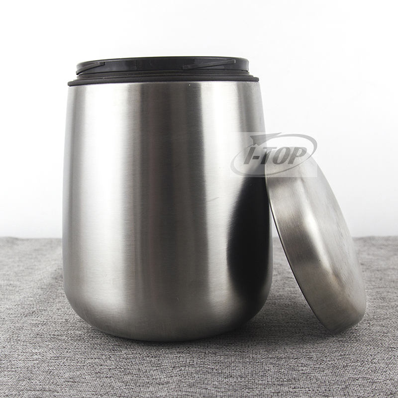 Amazon Top Seller Metal Coffee Canister Stainless Steel with Airtight Seal Lid Can Jar