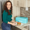 Kitchen Metal Stainless Steel Rectangle Bread Storage Bin Boxes Food Container