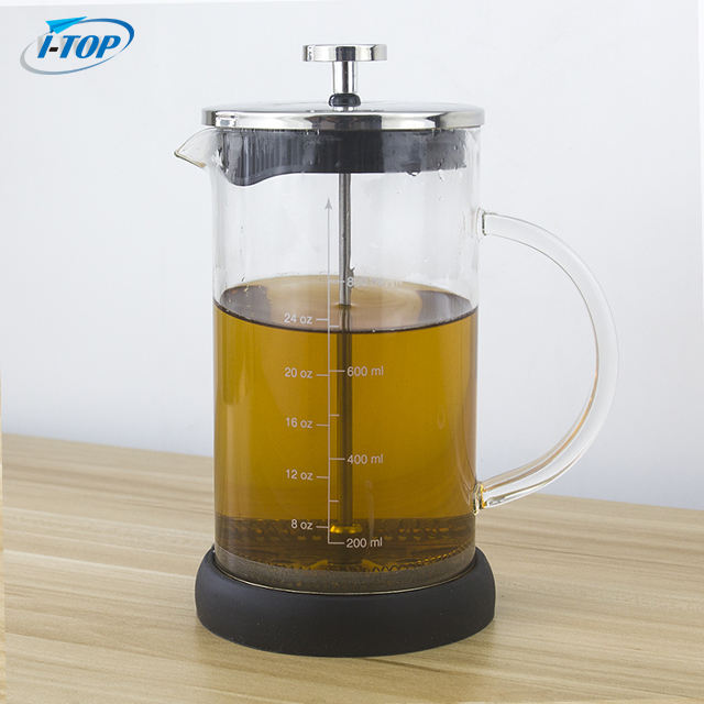 I-TOP GFP06 350ml 600ml 1000ml Bamboo Lid Cafetiere Prensa Francesa Travel Coffee Stainless Steel French Press