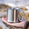 carabiner mug wholesale double wall stainless steel coffee cup camping tumblers With Carabiner Mug