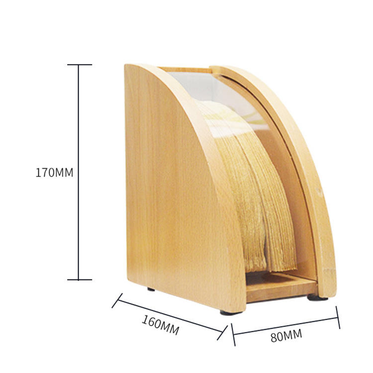 Coffee filter paper rack filter paper box bar storage rack storage box wooden dustproof V-shaped fan filter paper box