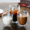 Glass Coffee Mugs Set Double Wall Insulated Cups Large Mugs for Tea Latte Cappuccino Borosilicate Clear Glass Cups