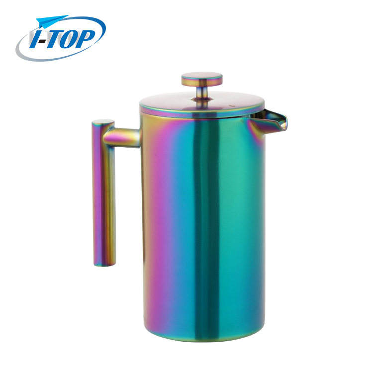 Rainbowl Painting French Press Dishwasher Safe Double Wall Stainless Steel Coffee French Press