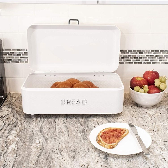 Popular Stainless Steel Food Bread Storage Box Containers Big Stainless Steel Bread Bin With Lid