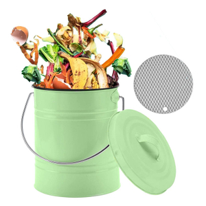 Compost bin Eco recycled material household indoor Stainless Steel Kitchen Trash Filter Compost for Kitchen for fertilizer