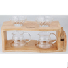 Coffee Dripper Double Stand Bamboo Pour Over Coffee Stand PourOver Drip Holder