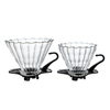 Hot Sell Coffee Dripper V60 Heat-Proof Glass Coffee Filter for Barista Coffee Brewing Cup 2-4Cups