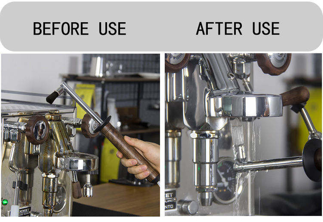 Semi-automatic Coffee Machine Cleaner Coffee Machine Cleaning Brush Steam Brush,aluminum Steam Cleaning Tool Nylon Coffee Brush