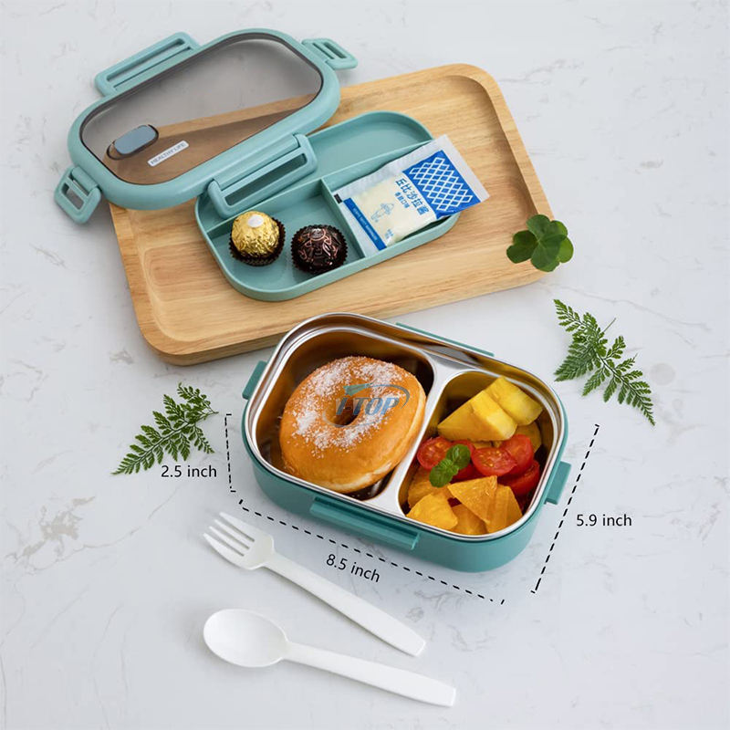 470ML Home BPA Free lunch box kids Leakproof Stainless Steel Food Containers thermal Bento Lunch Box With bag