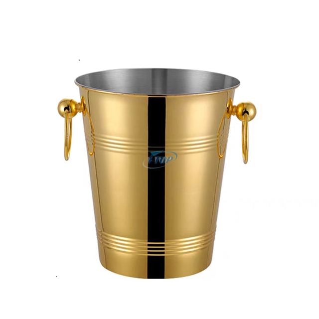 Bar Tools 3.5 Quarts Insulated Stainless Steel Double Wall Ice Bucket with Strainer
