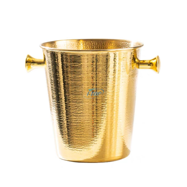 Custom Logo 5.35 Gallons stainless steel ice bucket Metal Drink Tub Twine Ice Bucket With Lid And Ice Scoop
