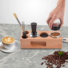 Espresso Tamper Coffee Distributor Tamper Espresso Stirrer Wood Coffee Tamper Station Espresso Tamping Mat Compatible with 58mm
