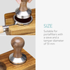 Wood Coffee Tamper Station - 51mm Tamper Holder for Espresso Machine Accessories - Wooden Portafilter Stand for Coffee Shop