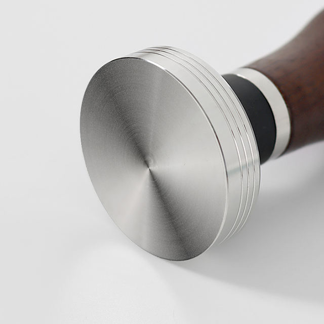 Handheld Stainless Steel Espresso Press with Wooden Handle for Coffee Grounds Coffee Tamper