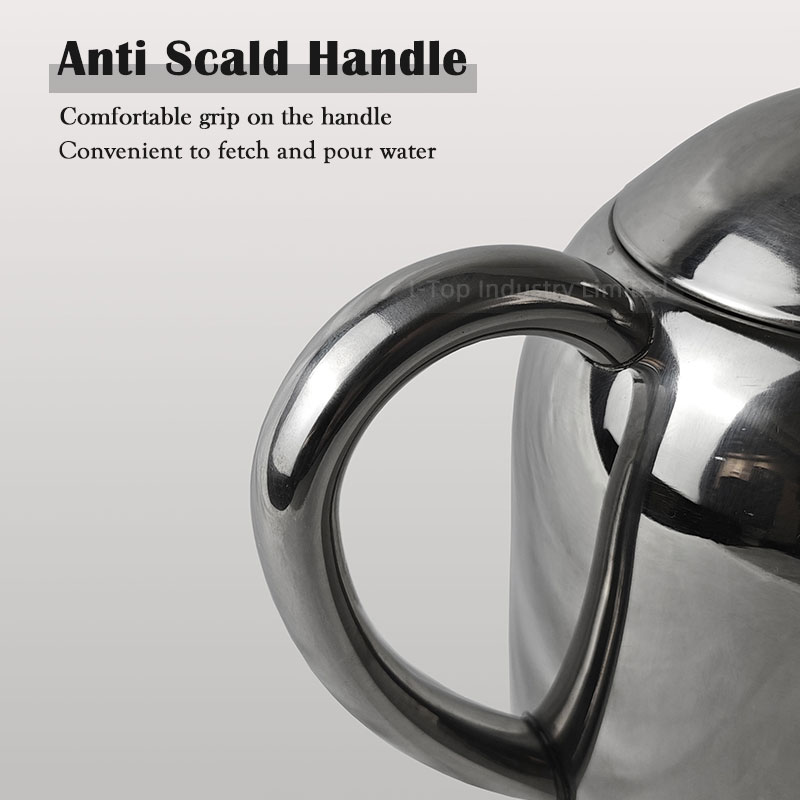 1200ml Stainless Steel Teapot Removable Filter Screen Coffee Pot Restaurant Hotel Teapot