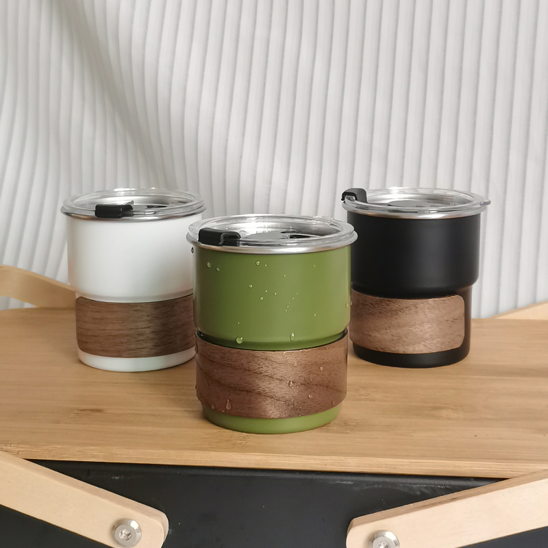 Portable Coffee Mug 300ml Single Layer 304 Stainless Steel Beer Curling Water Camping Cup