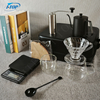 Wholesale Coffee Maker Set Gift Coffee Accessories Set With Includes Kettle Manual Grinder And Glass Cup