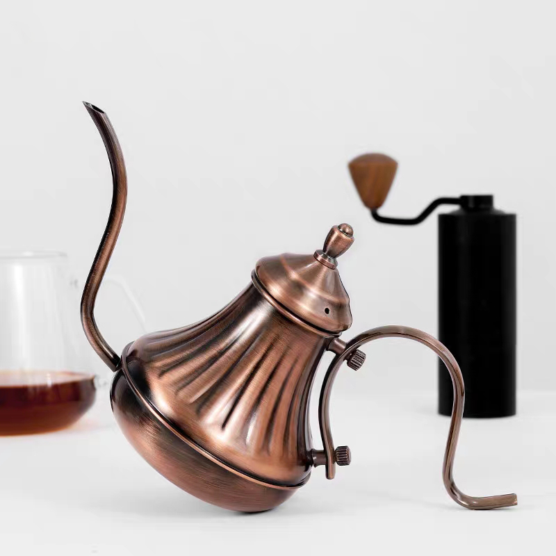 Drip Kettle Fashion 304 Stainless Steel Handle Drip Coffee Pot Teapot Long Gooseneck Spout Kettle Gooseneck Coffee Kettle