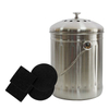 indoor Stainless Steel with filter Container Countertop compost bin kitchen