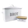 Factory Direct Custom Stainless Steel Bread Storage Box Wholesale Unique White Porcelain Food Bin Cosmetic Airtight Storage Box