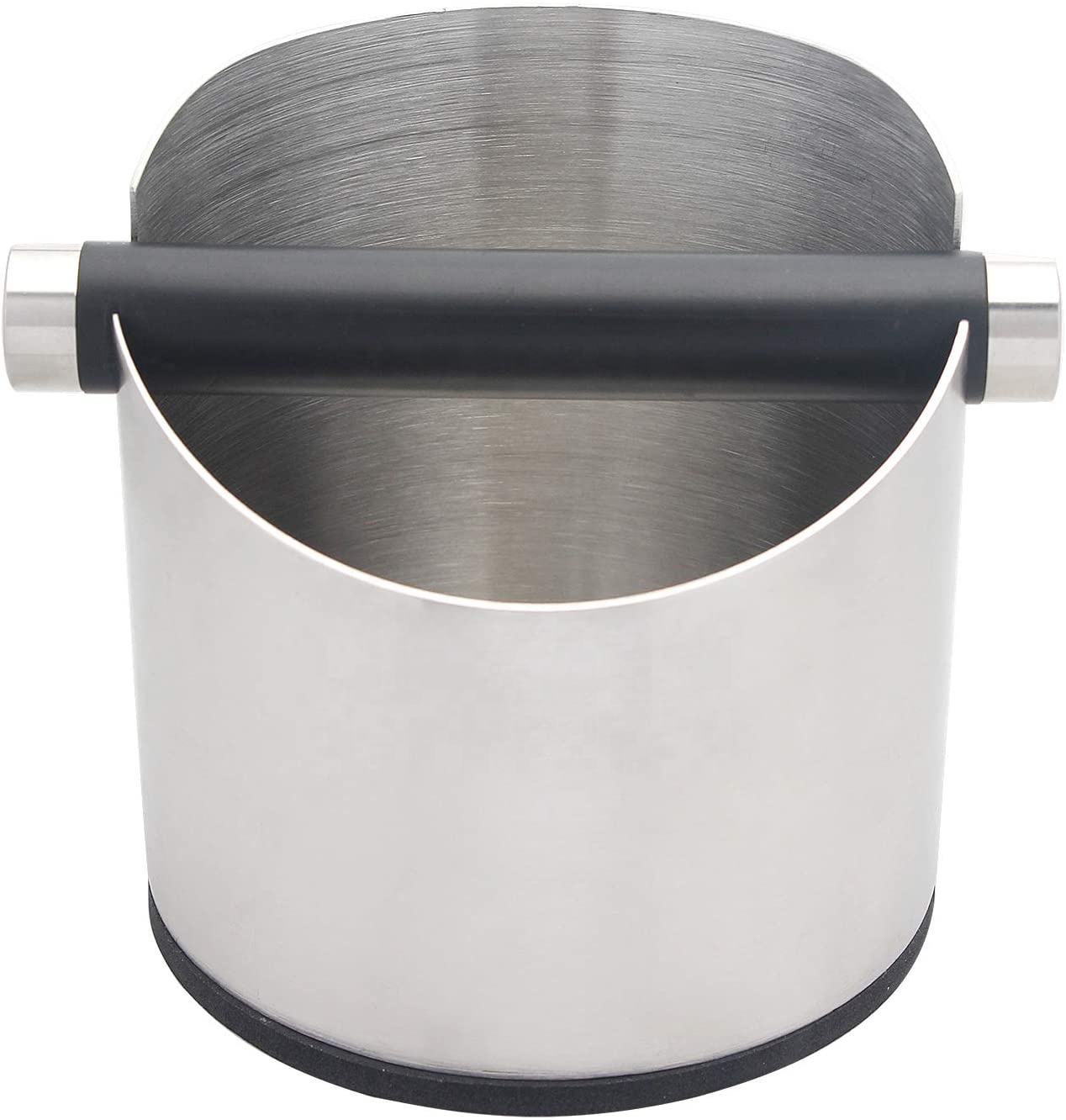 Coffee Knock Box, Black Espresso Knock Box with Removable Knock Bar And Non-Slip Base Dishwasher Safe, Stainless Steel